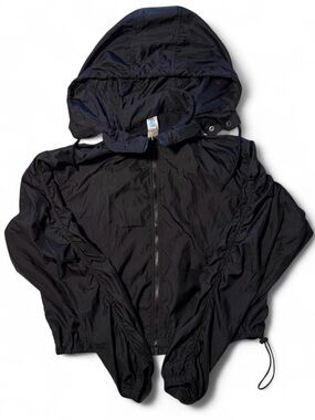 Fabletics Black Hooded Jacket with Full Zip